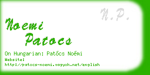 noemi patocs business card